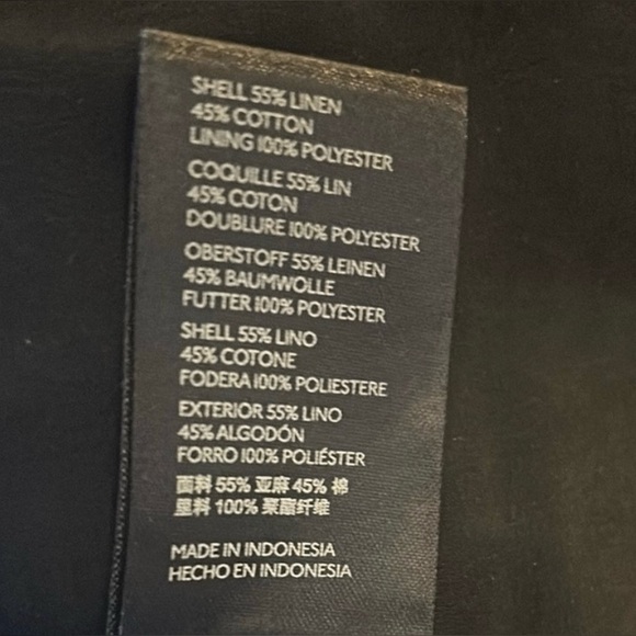 NEW! Free People Ashby Blazer Linen Navy Double-Breasted Pinstripe Size Large. - Picture 8 of 9